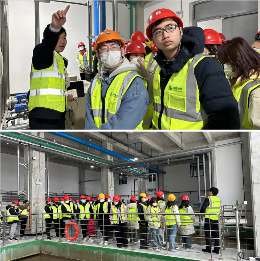 鄭州大學(xué)實習生來中原綠豐承建的胖東來污水站學(xué)習2